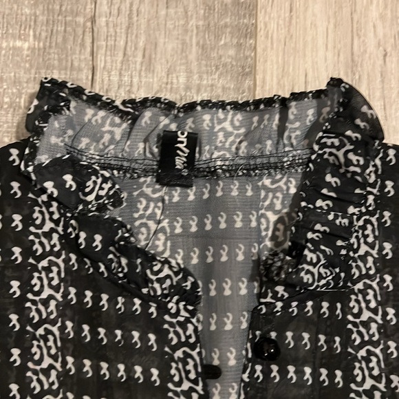 Fashion Mia Sheer Patterned Blouse - Picture 7 of 12